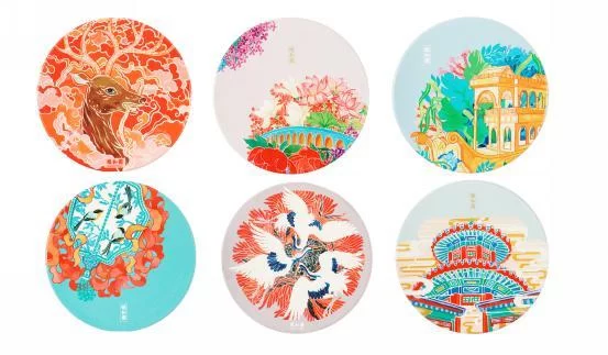 合古今之蕴意 融新旧之美学——智美文博尽在2018北京文交会 (图5) 颐和园六景杯垫