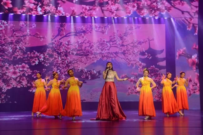 让城市添情怀 为文艺塑名家(图2) (图:叶海茵演唱《桃花朵朵开》)