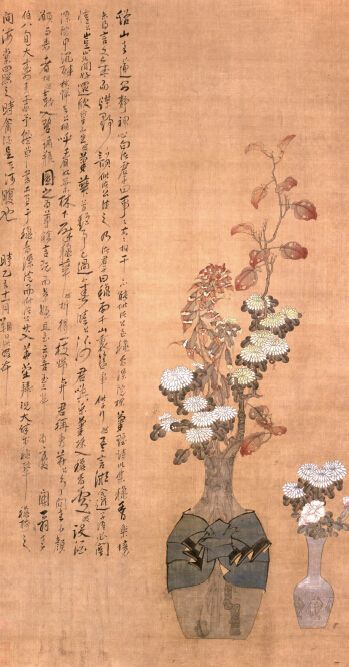 插花留春:是文人雅好也是艺术家的热恋(图5) 瓶花图轴