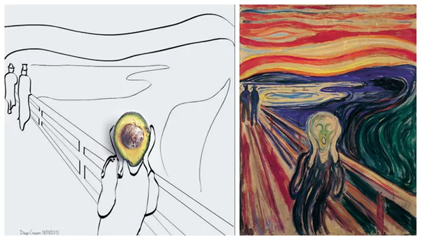 吃货的神奇脑洞:食物也能变名画(图6) 吃货的神奇脑洞:食物也能变名画(图6)