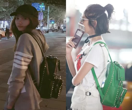 既不吃土也不low 学关晓彤刘雯背平价双肩包(图3) 关晓彤和唐艺昕