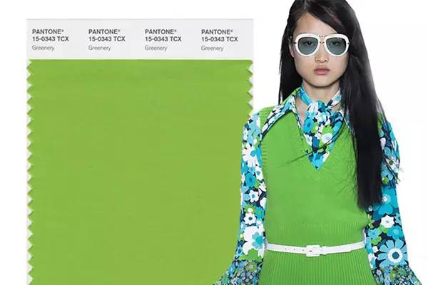 2016冬天刚到 可杨幂已经穿上了2017春夏流行色(图17) 草木绿 PANTONE 15-0343 Greenery