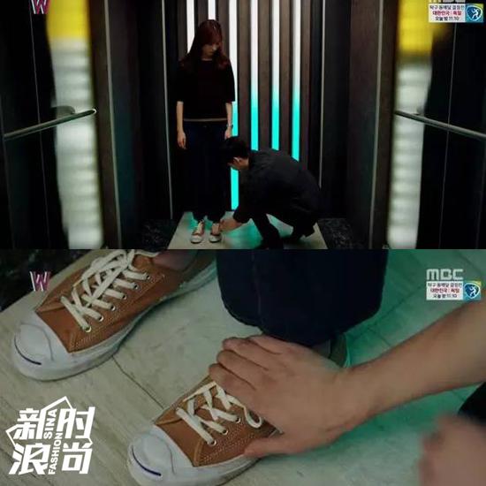 全智贤美人鱼同款鞋上线 深扒那些被韩剧捧红的鞋(图21) 《W两个世界》里的匡威开口笑