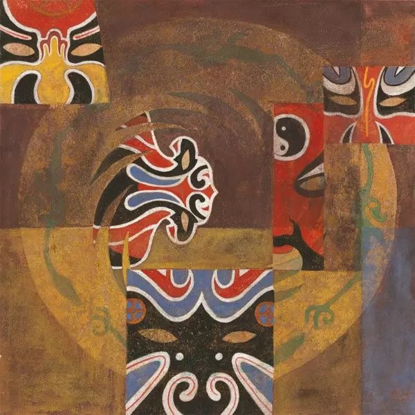 传情入色:成都闹市神秘高知,一直坚持用宝石画画(图5) 任珉 《锦》60cm×60cm