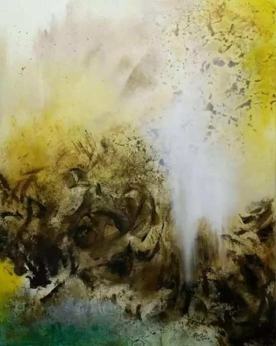 大象无形见真意——徐树立意象油画赏析(图2) 《瀑》