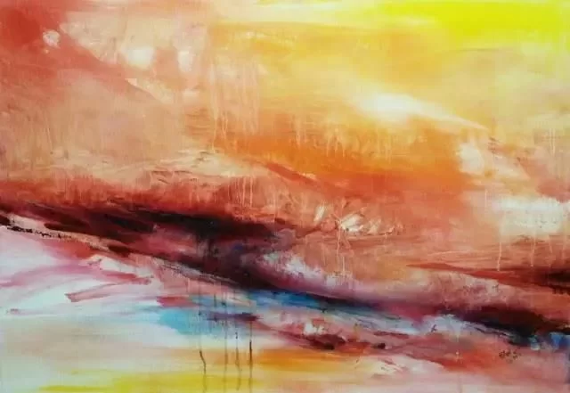 大象无形见真意——徐树立意象油画赏析(图5) 《红云》