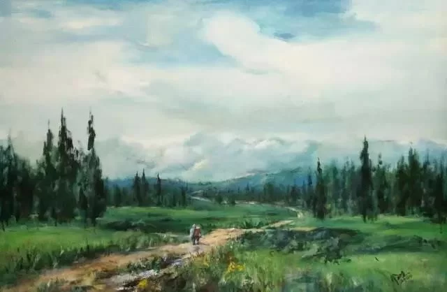 大象无形见真意——徐树立意象油画赏析(图6) 《天路》