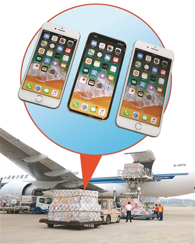 一架波音747可运15万部苹果手机（资料图）