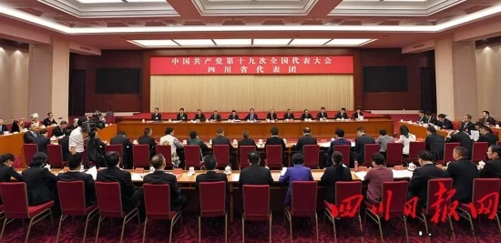 党的十九大四川省代表团举行第一次全体会议 推选王东明为团长(图2)