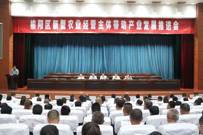 陕西榆阳:新型农业经营主体助力全区农业产业发展(图1) 推进会会议现场