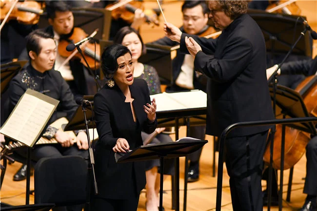 叶小纲第五交响乐《鲁迅》音乐会在国家大剧院圆满举办(图6) 女中音歌唱家朱慧玲演唱《祥林嫂》