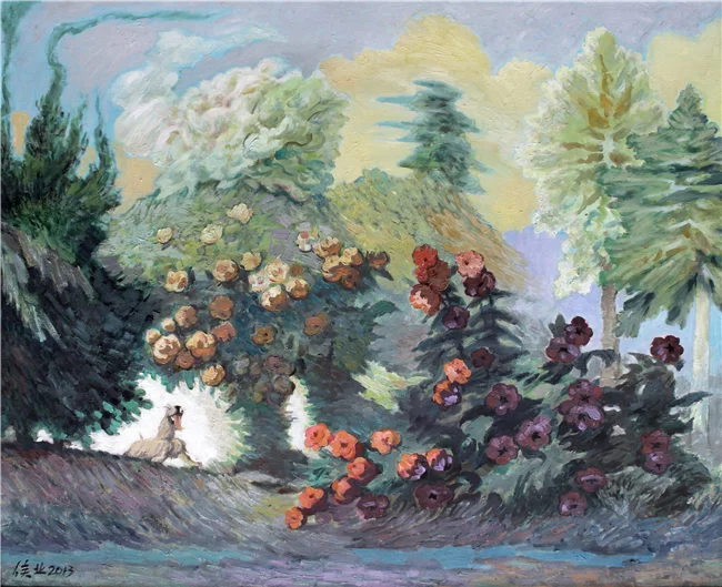 用油画描绘色彩人生——侯业油画作品欣赏(图4) 守护神 100cmX80cm 油画