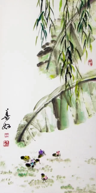 墨彩传情绘神韵——王晓燕绘画作品欣赏(图3) 墨彩传情绘神韵——王晓燕绘画作品欣赏